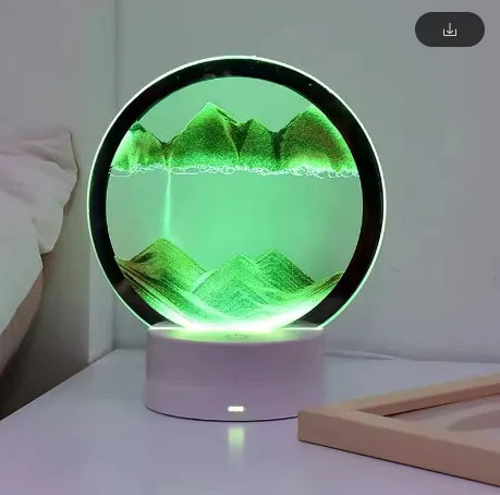 Luminous Hourglass with Sand Painting