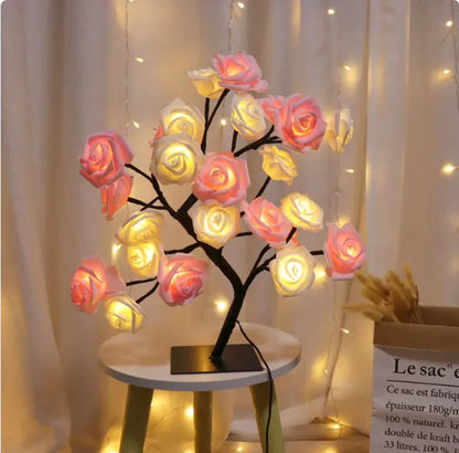 Romantic Rose Tree Lamp – Bedroom Decorative Light