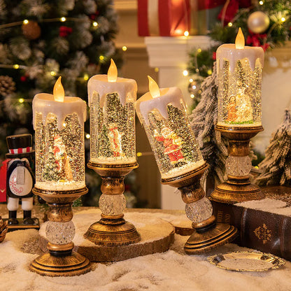 Christmas Candle Lights - Crystal Snowfall Decoration