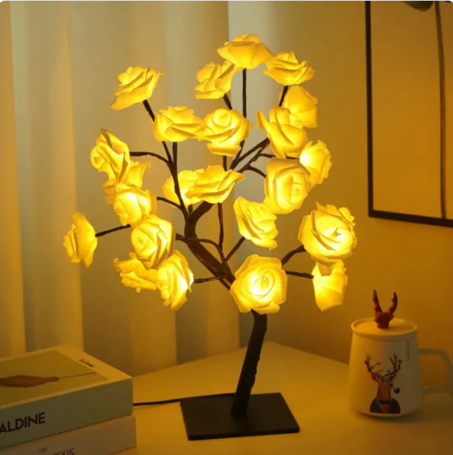 Romantic Rose Tree Lamp – Bedroom Decorative Light